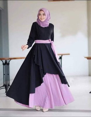 Dubai Cherry Borka with Hijab_img_1
