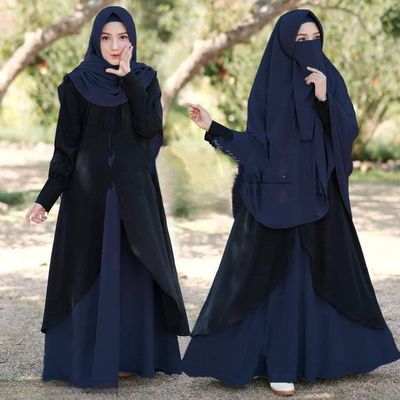 Dubai Cherry Borka with Hijab Nikab Set_img_3
