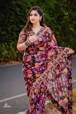 Digital Print Sharee with Blouse Piece_img_1