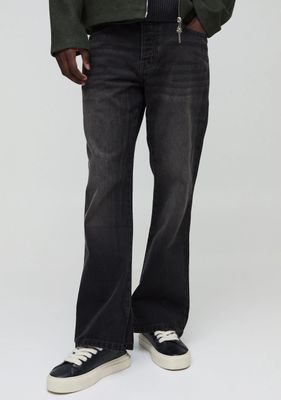 Faded Black Bootcut Denim Pant_img_0