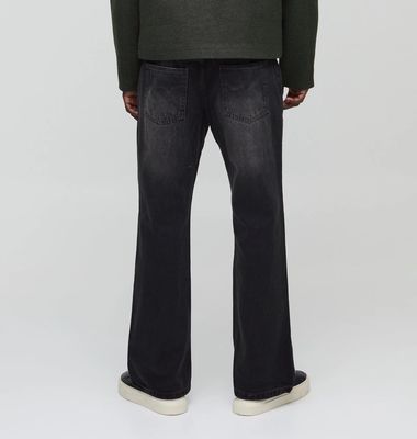 Faded Black Bootcut Denim Pant_img_1