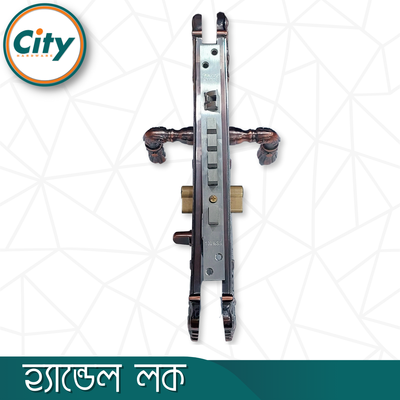 উচ্চ সুরক্ষার বড় আকারের হ্যান্ডেল লক অতিরিক্ত নব সহ প্রধান দরজার জন্য অ্যান্টিক রঙের দরজার লক Door Lock_img_4