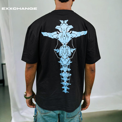 Neural Axis // unisex // Black Oversized t-shirt_img_1