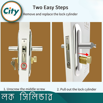 হ্যান্ডেল লক সিলিন্ডার লক লিভার ওয়ান সাইড চাবি ওয়ান সাইড নব ছোট আকারের হ্যান্ডেল লকের জন্য_img_5