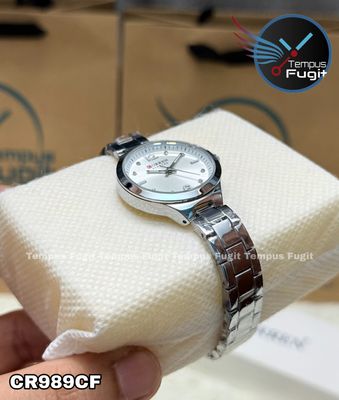 Curren 9105 Ladies Chain Watch- Silver Dial- Silver Bezel- Silver Chain- TF Code CR989CF_img_5