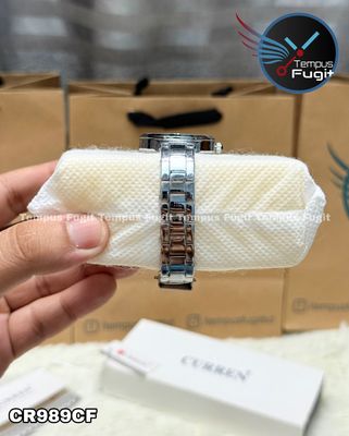 Curren 9105 Ladies Chain Watch- Silver Dial- Silver Bezel- Silver Chain- TF Code CR989CF_img_7