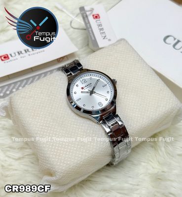 Curren 9105 Ladies Chain Watch- Silver Dial- Silver Bezel- Silver Chain- TF Code CR989CF_img_9