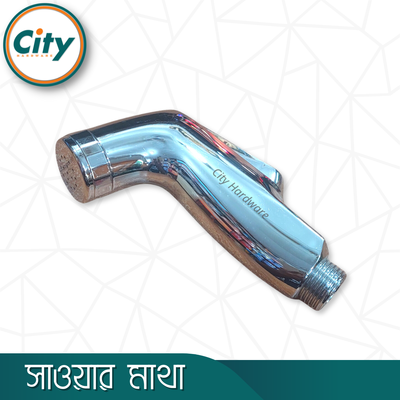 পুশ শাওয়ার হেড কমোড শাওয়ার হেড পুশ বাটন বাথরুম স্প্রেয়ার নিকেল পলিশড প্লাস্টিক_img_1