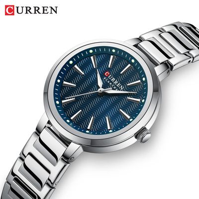 Curren 9109 Ladies Chain Watch- Blue Dial- Silver Bezel- Silver Chain- TF Code CR991CF_img_1