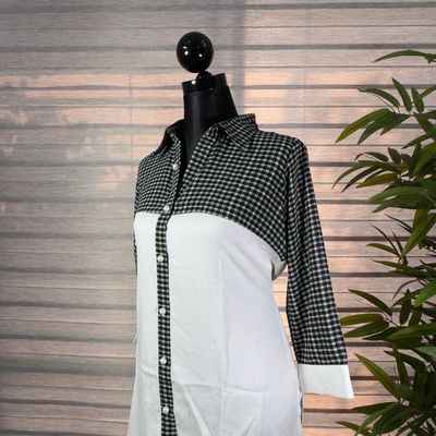 Chic Black & White Checkered Panel Cord Set_img_0