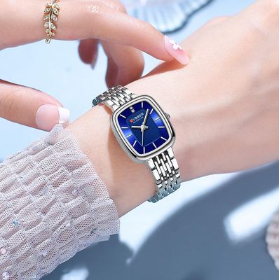 Curren 9093 Ladies Chain Watch- Blue Dial- Silver Bezel- Silver Chain- TF Code CR987CF_img_2