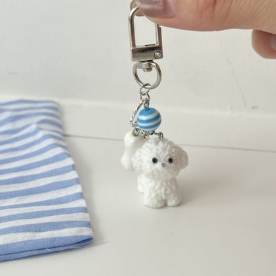 Flocked animal key chain_img_1