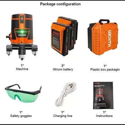 HARDEN Green 5 Lines Laser Level | Self-Leveling | 3600mAh Battery | Type-C Charging | Model: 581025_img_1