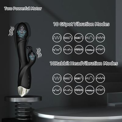 Rabbit G Spot Vibrator Powerful Clitoris Stimulator Vagina Nipple Massage Female Masturbator Dildo Silent Sex Toy for Women 18+_img_4