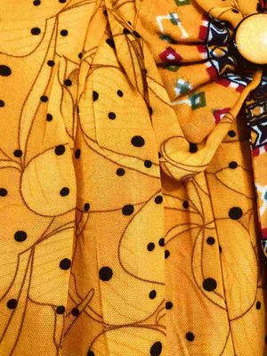 Red Ethnic Girls Frock Dress Set with Bow Detail_img_4