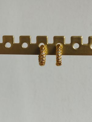Twist hoop earrings - 0.8 cm_img_1