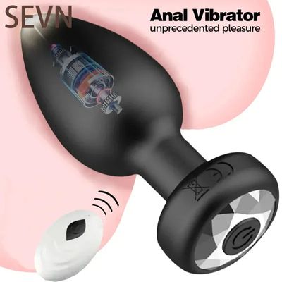 Anal Plug Vibrator 10 Frequency Butt Plug Prostate Massager Wireless Remote Control Adult Sex Toys for Men and Women and Couples_img_0