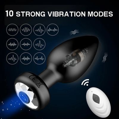 Anal Plug Vibrator 10 Frequency Butt Plug Prostate Massager Wireless Remote Control Adult Sex Toys for Men and Women and Couples_img_5