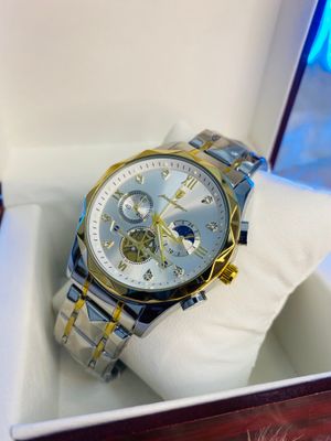POEDAGAR 996 Stainless Steel Chronograph Luminous Quartz Watch For Men - Toton white Color_img_3