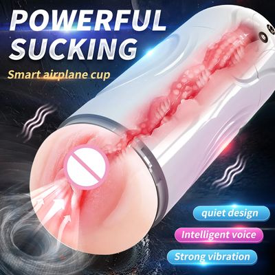 Automatic Male Vibration Masturbator Blowjob Sucking Machine Masturbation Cup Silicone Vaginal Sex Toys for Men Adult Goods_img_5