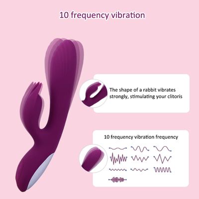 G Spot Rabbit Vibrator For Women Clitoris Nipple Dual Stimulator Vagina Massager 2 in 1 Masturbator Dildo For Adult Sexy Toys_img_5