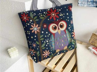 Qute carton floral canvas shoulder bag Total 8 ta design_img_3
