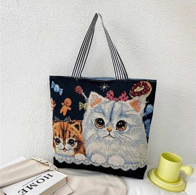 Qute carton floral canvas shoulder bag Total 8 ta design_img_5