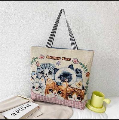 Qute carton floral canvas shoulder bag Total 8 ta design_img_6