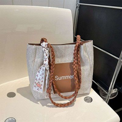 Fashionable woven bag girls shoulder bag Available in stock Material: Microfiber synthetic leather_img_0