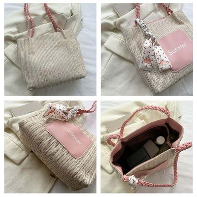 Fashionable woven bag girls shoulder bag Available in stock Material: Microfiber synthetic leather_img_4
