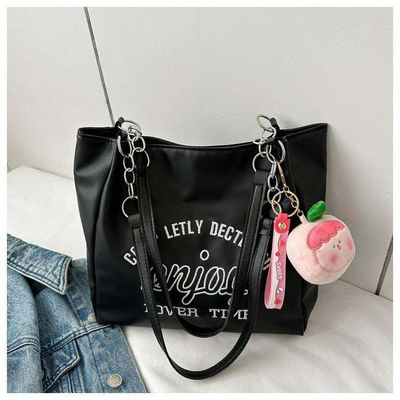 Korean Sweet Girl Foreever Tote BagAvailable in stock Material: PU leather Size: L-33, W: 12, H:26Closure: Zipper_img_4