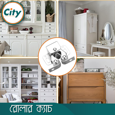 ২ পিস ফার্নিচার ক্যাবিনেটের দরজার জন্য ডাবল রোলার ক্যাচ_img_4