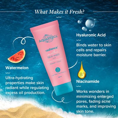 Aqualogica Radiance+ Smoothie Face Wash with Watermelon & Niacinamide | 100ml_img_2