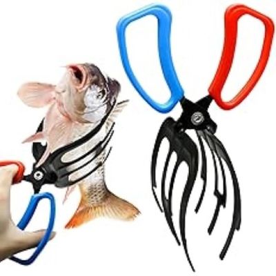Fish Gripper, Fish Grabber Tool Metal Fish Grippers for Fishing, 3 Claw Fish Grips Anti-Slip Fishing Pliers Gripper Control Clamp Claw Fish Pliers Catch Fish Fishing Accessories, Ideal for Anglers_img_0