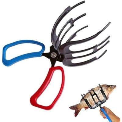 Fish Gripper, Fish Grabber Tool Metal Fish Grippers for Fishing, 3 Claw Fish Grips Anti-Slip Fishing Pliers Gripper Control Clamp Claw Fish Pliers Catch Fish Fishing Accessories, Ideal for Anglers_img_3
