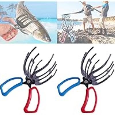 Fish Gripper, Fish Grabber Tool Metal Fish Grippers for Fishing, 3 Claw Fish Grips Anti-Slip Fishing Pliers Gripper Control Clamp Claw Fish Pliers Catch Fish Fishing Accessories, Ideal for Anglers_img_7