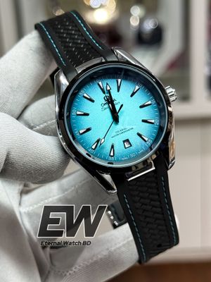 OMEGA AQUA TERRA AUTOMATIC TIFFANY DIAL BLACK BELT_img_0