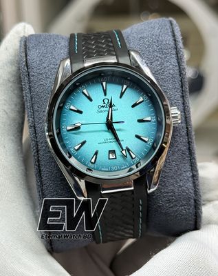 OMEGA AQUA TERRA AUTOMATIC TIFFANY DIAL BLACK BELT_img_4