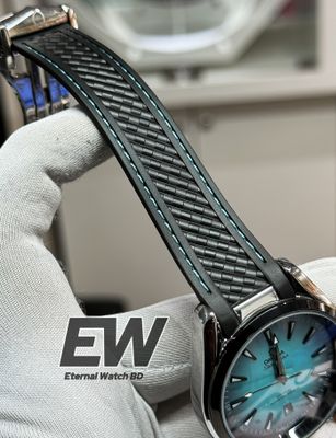 OMEGA AQUA TERRA AUTOMATIC TIFFANY DIAL BLACK BELT_img_5