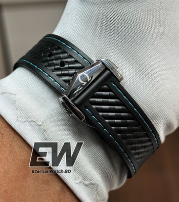 OMEGA AQUA TERRA AUTOMATIC TIFFANY DIAL BLACK BELT_img_6