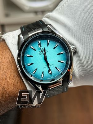 OMEGA AQUA TERRA AUTOMATIC TIFFANY DIAL BLACK BELT_img_7