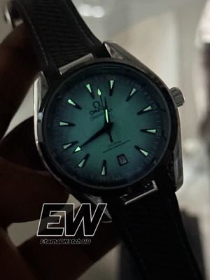 OMEGA AQUA TERRA AUTOMATIC TIFFANY DIAL BLACK BELT_img_8