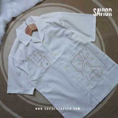 Island Calm - Drop Shoulder Embroidery Shirt_img_0
