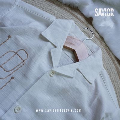 Island Calm - Drop Shoulder Embroidery Shirt_img_2