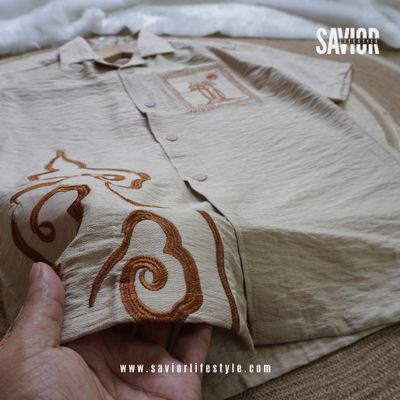 Sahara Vibe - Drop Shoulder Embroidery Shirt_img_1