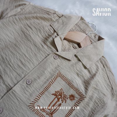Sahara Vibe - Drop Shoulder Embroidery Shirt_img_2