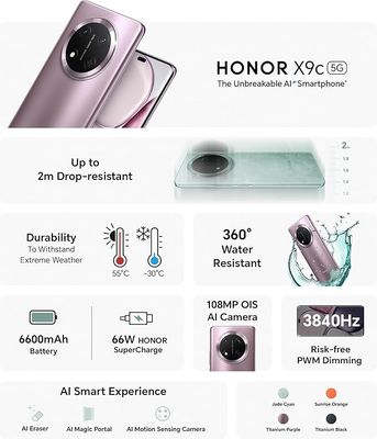 HONOR X9c 5G 12GB RAM 256GB Dual SIM Titanium Purple With Free Gifts - UAE Version_img_5