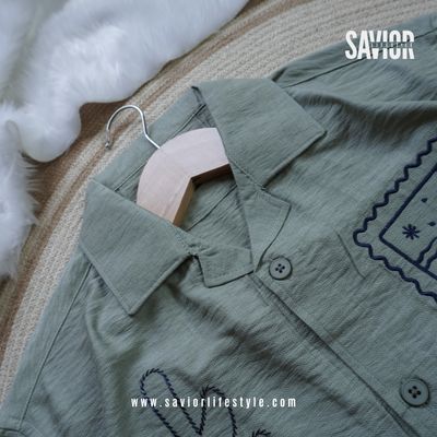 Nature Thread - Drop Shoulder Embroidery Shirt_img_3