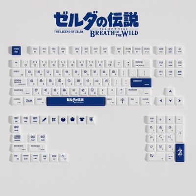 Zelda Breath of The Wild Blue 125 Keys Cherry Keycaps_img_0