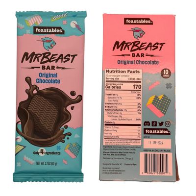 MR BEAST Feastables Original Chocolate Bar - 60g_img_1